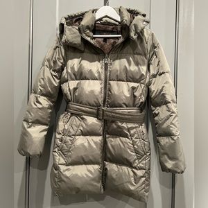 Coach Women’s Olive Green Long Puffer Jacket XS